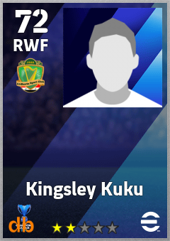 Kingsley Kuku — RWF, OVR 72, MAX 72