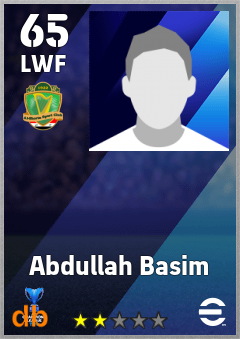 Abdullah Basim — LWF, OVR 65, MAX 65