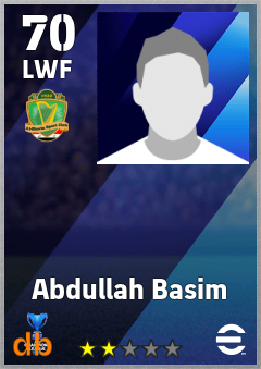 Abdullah Basim — LWF, OVR 70, MAX 70