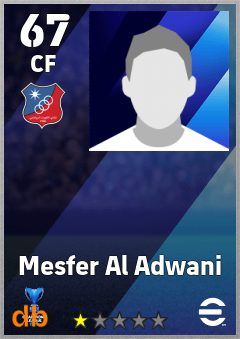 Mesfer Al Adwani — CF, OVR 67, MAX 67
