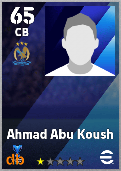 Ahmad Abu Koush — CB, OVR 65, MAX 65