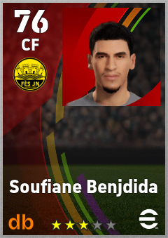 Soufiane Benjdida — CF, OVR 76, MAX 76