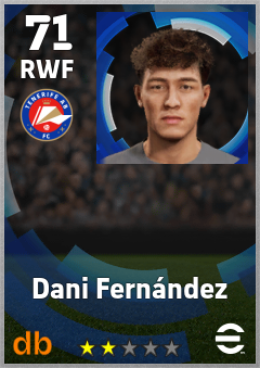 Dani Fernández — RWF, OVR 71, MAX 71