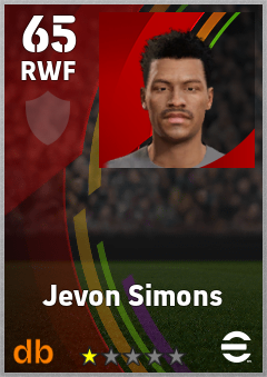 Jevon Simons eFootball player card