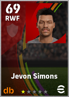 Jevon Simons eFootball player card