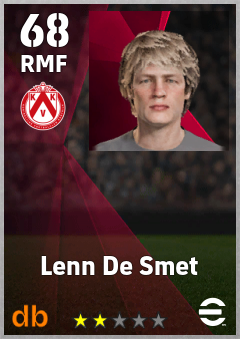 Lenn De Smet — RMF, OVR 68, MAX 68
