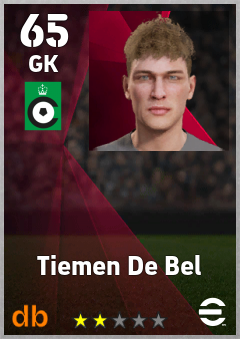 Tiemen De Bel — GK, OVR 65, MAX 65