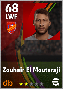 Zouhair El Moutaraji — LWF, OVR 68, MAX 68