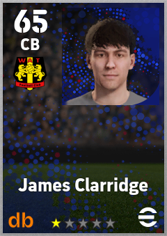 James Clarridge — CB, OVR 65, MAX 65