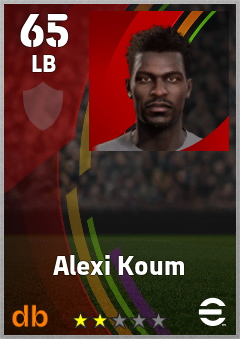 Alexi Koum — LB, OVR 65, MAX 65