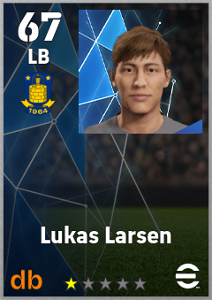 Lukas Larsen — LB, OVR 67, MAX 67