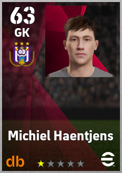 Michiel Haentjens — GK, OVR 63, MAX 63