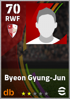Byeon Gyung-Jun — RWF, OVR 70, MAX 70