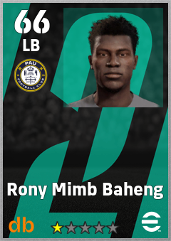 Rony Mimb Baheng — LB, OVR 66, MAX 66