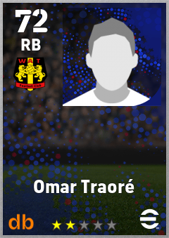 Omar Traoré — RB, OVR 72, MAX 72