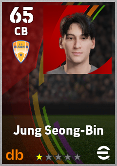Jung Seong-Bin — CB, OVR 65, MAX 65