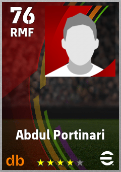 Abdul Portinari — RMF, OVR 76, MAX 76
