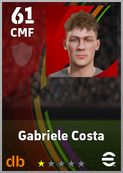 Gabriele Costa — CMF, OVR 61, MAX 61