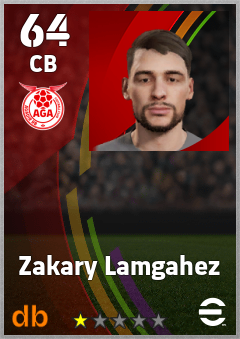 Zakary Lamgahez — CB, OVR 64, MAX 64