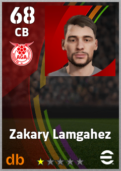 Zakary Lamgahez — CB, OVR 68, MAX 68