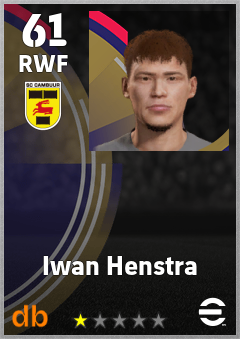 Iwan Henstra — RWF, OVR 61, MAX 61