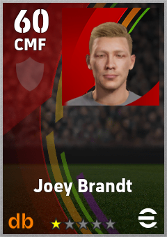 Joey Brandt — CMF, OVR 60, MAX 60
