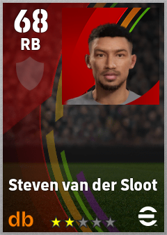 Steven van der Sloot — RB, OVR 68, MAX 68