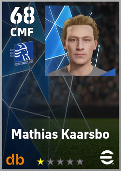 Mathias Kaarsbo — CMF, OVR 68, MAX 68