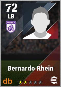 Bernardo Rhein — LB, OVR 72, MAX 72