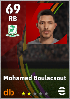 Mohamed Boulacsout — RB, OVR 69, MAX 69