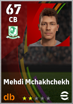 Mehdi Mchakhchekh — CB, OVR 67, MAX 67