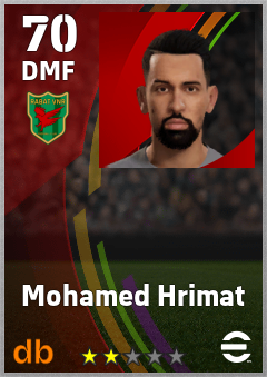 Mohamed Hrimat — DMF, OVR 70, MAX 70