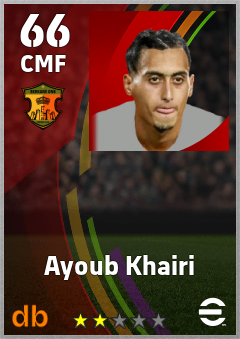 Ayoub Khairi — CMF, OVR 66, MAX 66