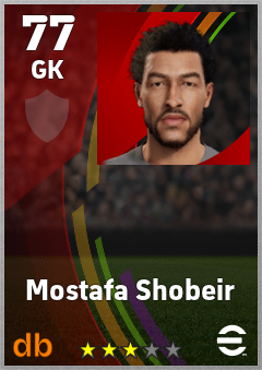 Mostafa Shobeir — GK, OVR 77, MAX 77