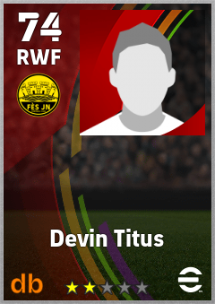 Devin Titus eFootball player card