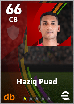 Haziq Puad eFootball player card