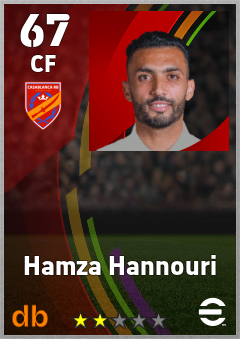 Hamza Hannouri — CF, OVR 67, MAX 67