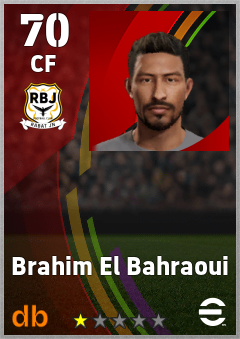 Brahim El Bahraoui — CF, OVR 70, MAX 70