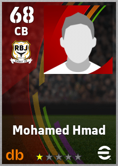 Mohamed Hmad — CB, OVR 68, MAX 68