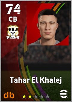 Tahar El Khalej — CB, OVR 74, MAX 74