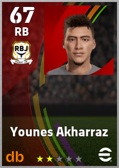 Younes Akharraz — RB, OVR 67, MAX 67