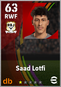 Saad Lotfi — RWF, OVR 63, MAX 63