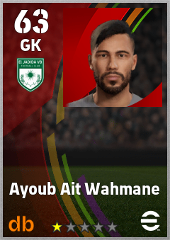 Ayoub Ait Wahmane — GK, OVR 63, MAX 63