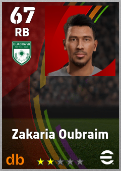 Zakaria Oubraim — RB, OVR 67, MAX 67