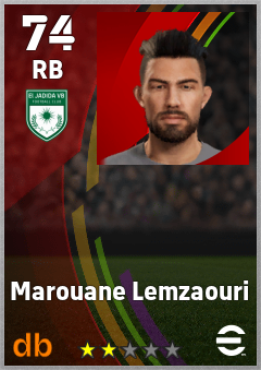 Marouane Lemzaouri — RB, OVR 74, MAX 74