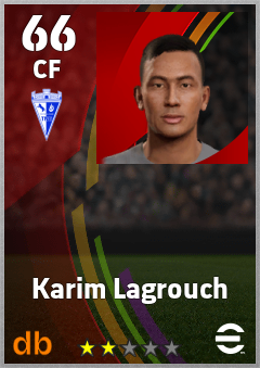 Karim Lagrouch — CF, OVR 66, MAX 66