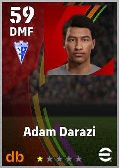 Adam Darazi — DMF, OVR 59, MAX 59