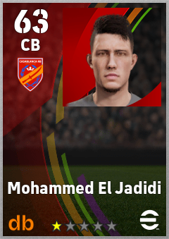 Mohammed El Jadidi — CB, OVR 63, MAX 63