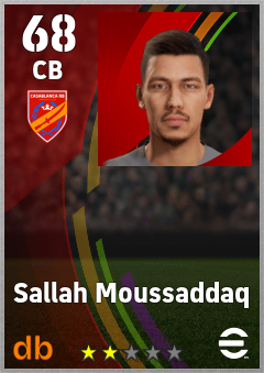Sallah Moussaddaq — CB, OVR 68, MAX 68