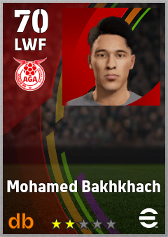 Mohamed Bakhkhach — LWF, OVR 70, MAX 70
